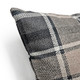 Highland Felt Oatmeal & Pewter Plaid Throw Pillow 19x19