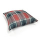 Highland Felt Crimson & Evergreen Plaid Throw Pillow 19x19