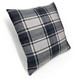 Highland Felt Charcoal & Silver Plaid Throw Pillow 19x19