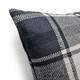 Highland Felt Charcoal & Silver Plaid Throw Pillow 19x19