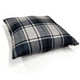 Highland Felt Charcoal & Silver Plaid Throw Pillow 19x19
