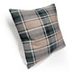 Highland Felt Soft Camel & Dusty Sage Plaid Throw Pillow 19x19