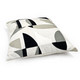 Prism Abstract Black Embroidered Throw Pillow 22x22