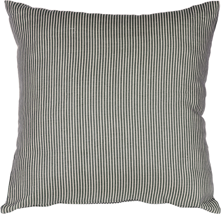 Ticking Stripe Wedgewood Blue 15x15 Throw Pillow