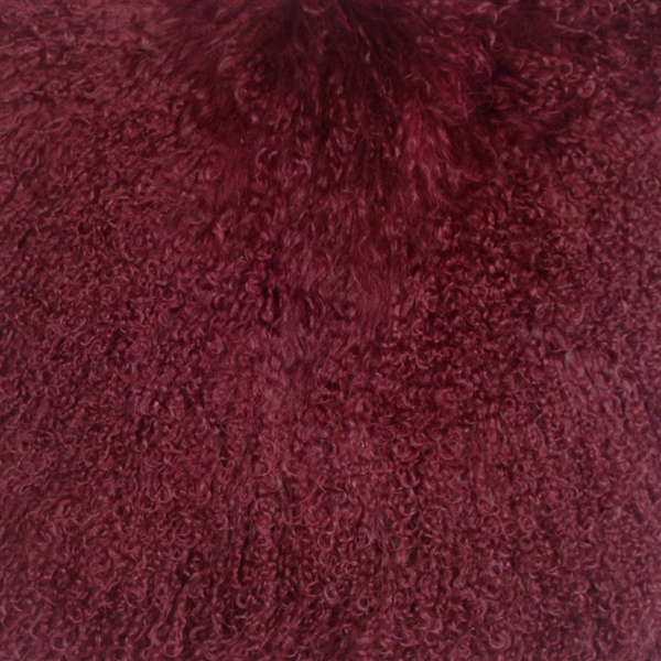 Mongolian Sheepskin Wine Throw Pillow Pillow Decor