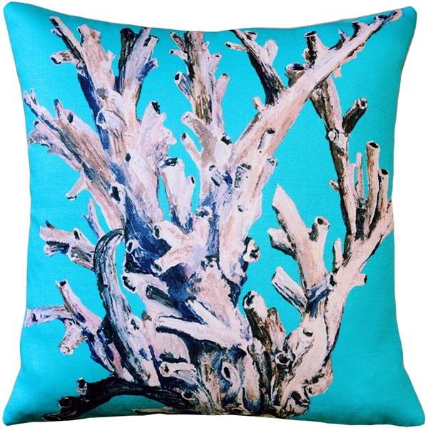 Coral reef throw outlet pillows