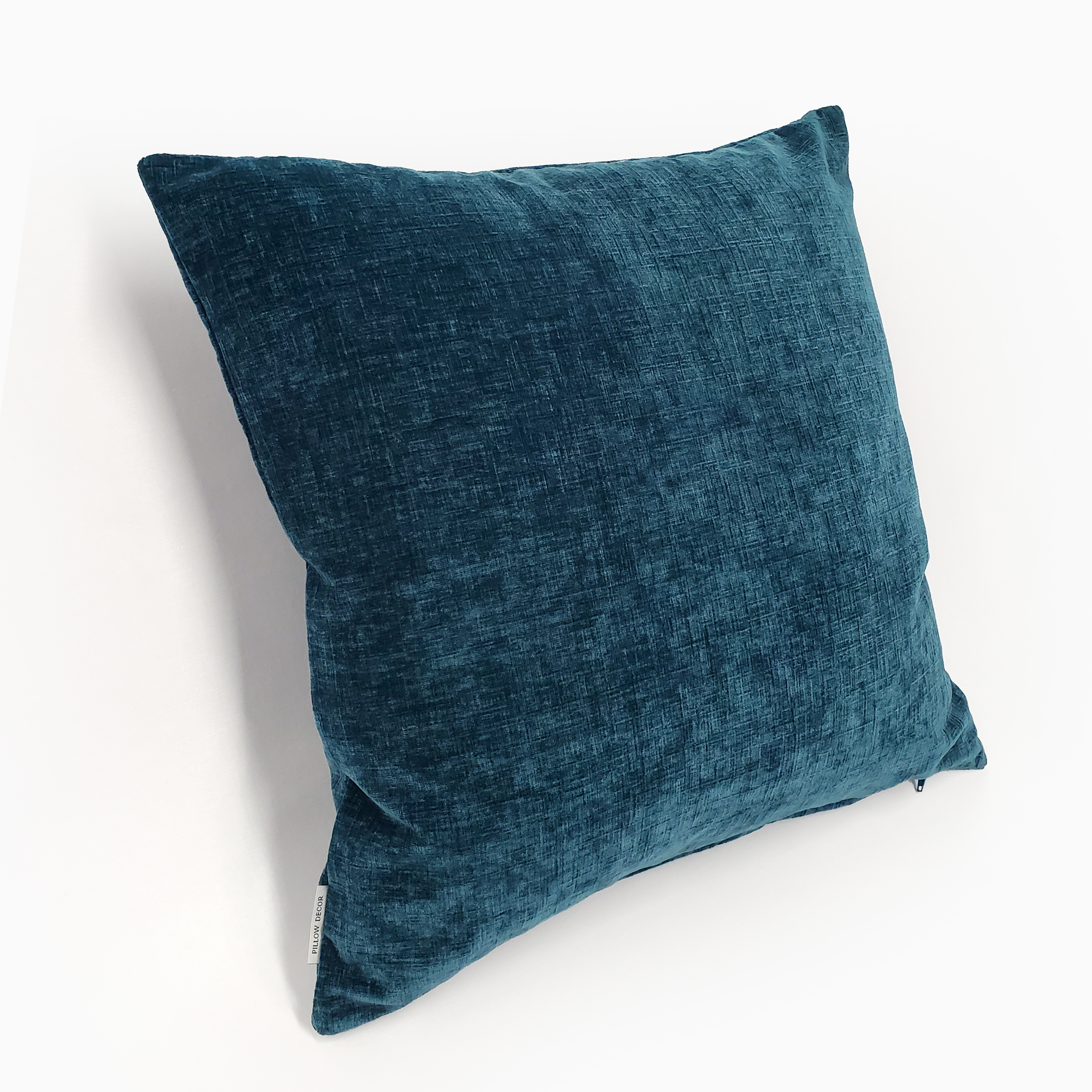 Venetian Velvet Peacock Teal Throw Pillow 18x18 from Pillow Decor