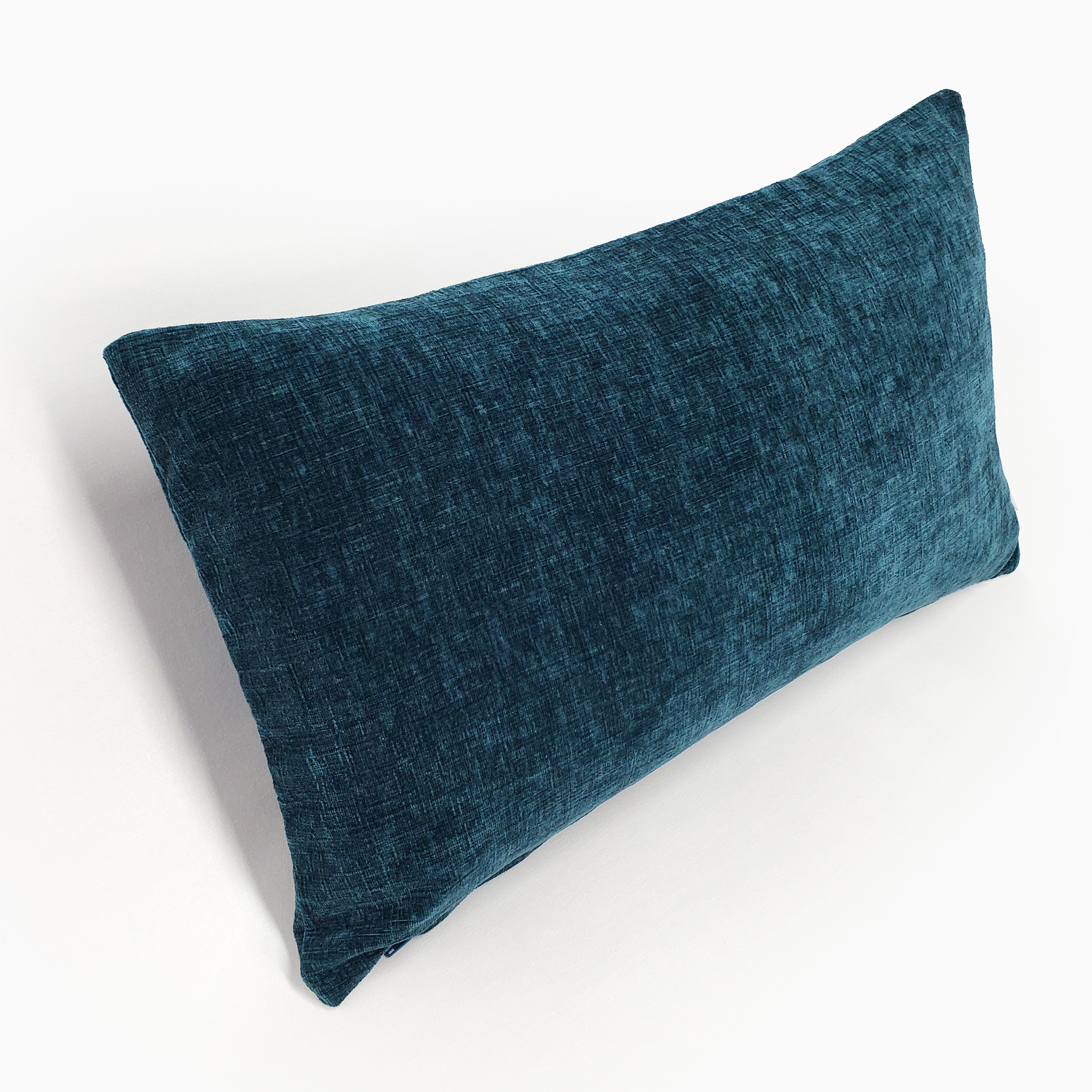 Venetian Velvet Peacock Teal Throw Pillow 12x20