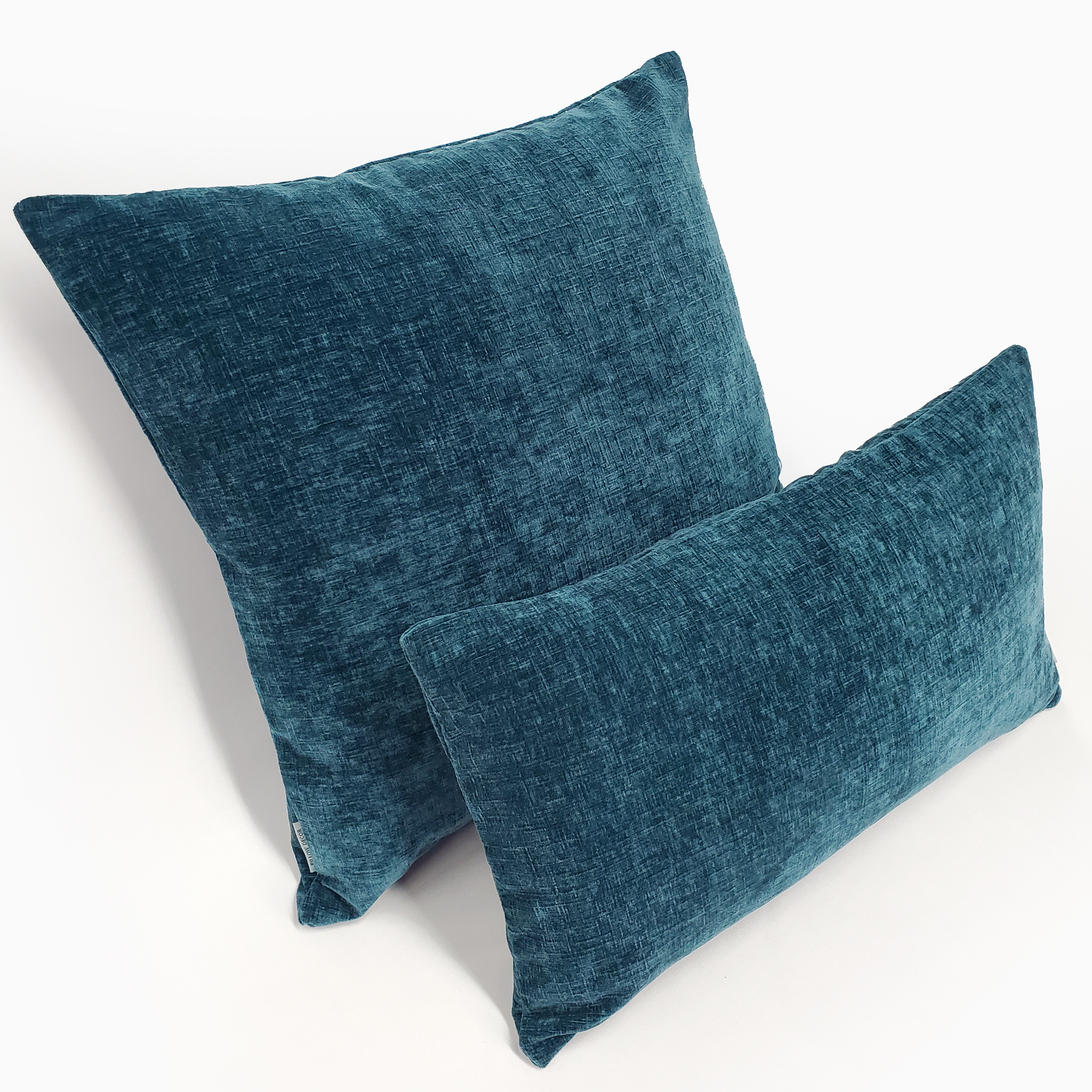 Venetian Velvet Peacock Teal Throw Pillow 12x20 from Pillow Decor