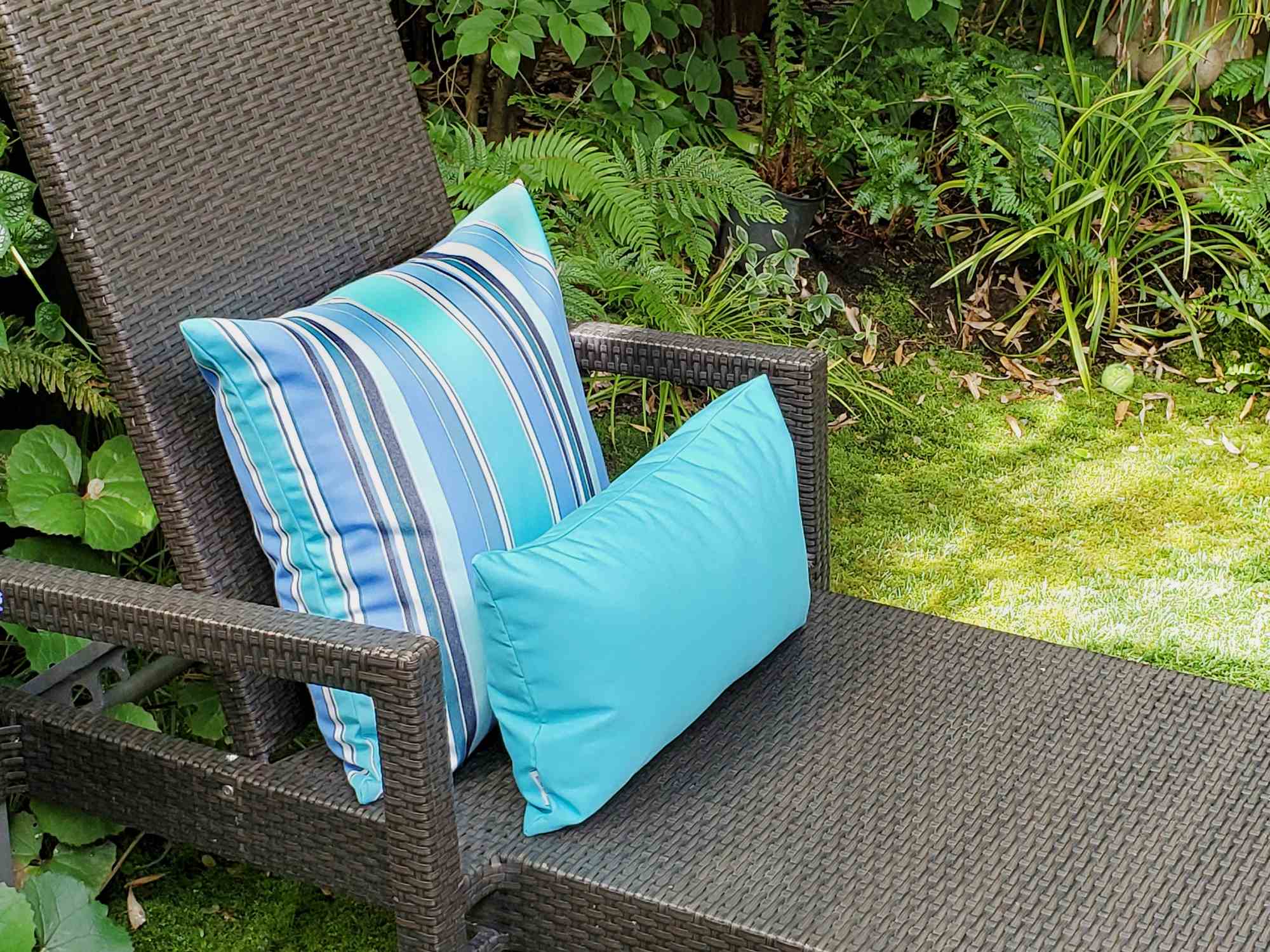 Sunbrella Aruba Turquoise 12x19 Outdoor Pillow from Pillow Decor