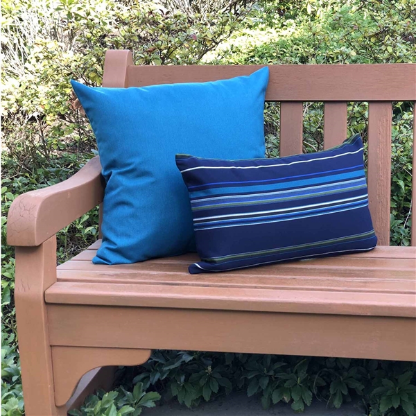 sunbrella peacock cushions