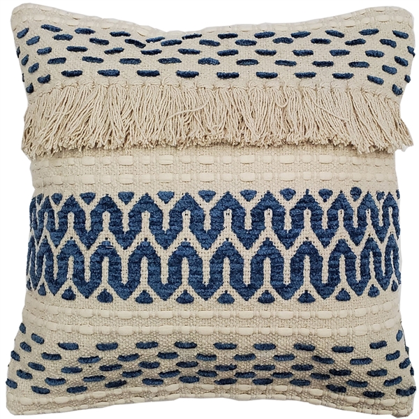 Ojai Blue Bohemian Pillow 20x20 - Pillow Decor