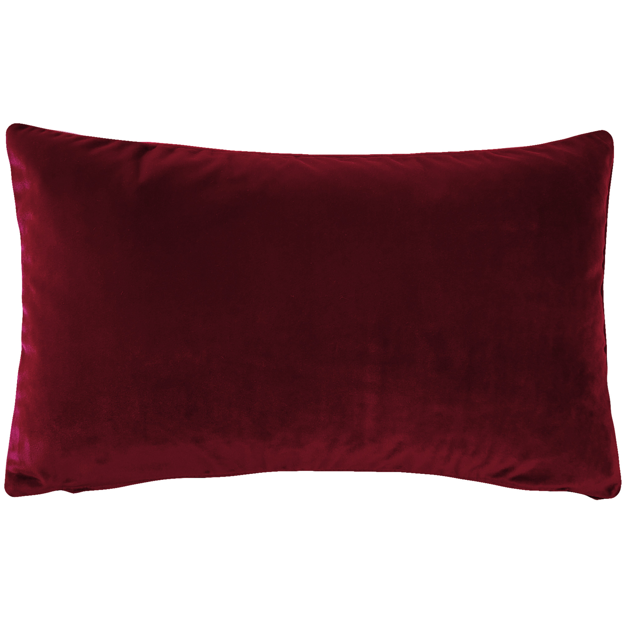 Castello Burgundy Velvet Throw Pillow 12x20 Pillow Decor