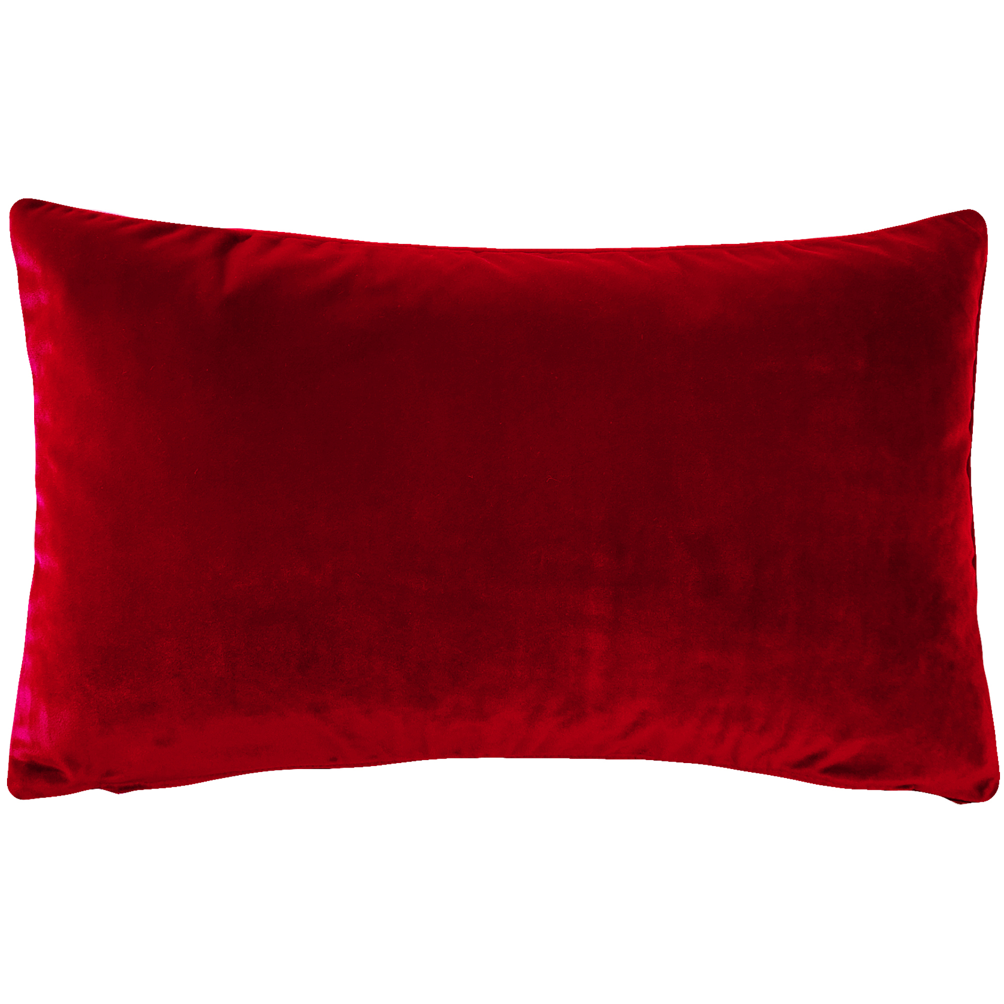 Burgundy Satin Ruffled Edge Throw Pillow Cover with Pillow Insert