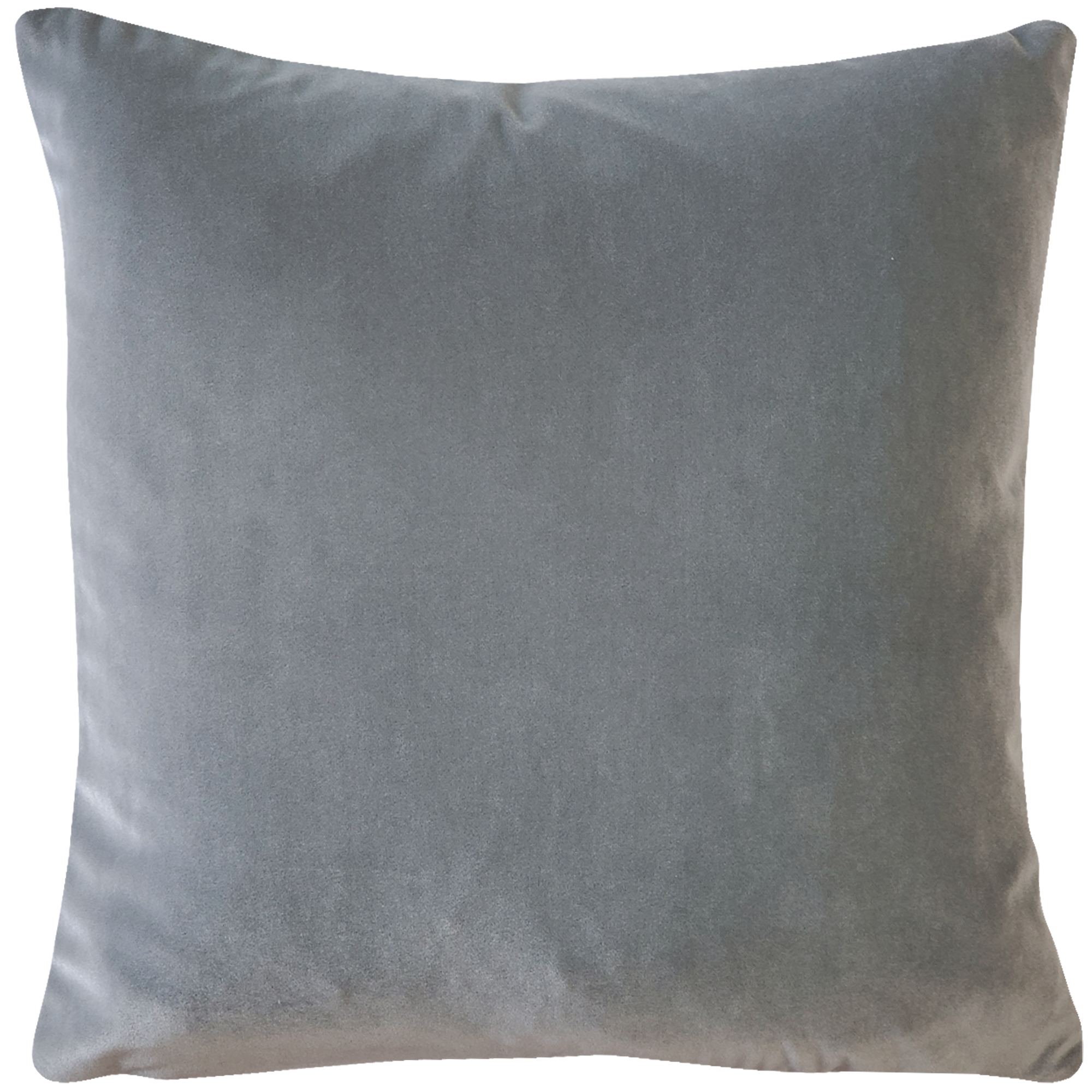 Light Grey 20x20 Square Washed Cotton Velvet Decorative Throw