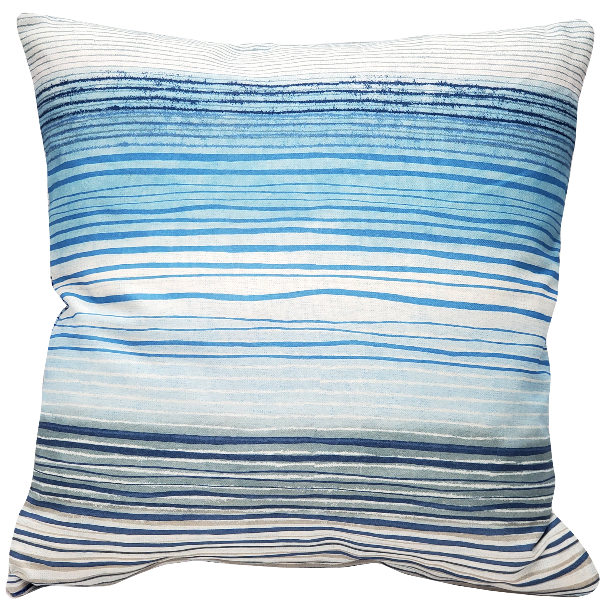 Sedona Stripes Blue Throw Pillow 20x20