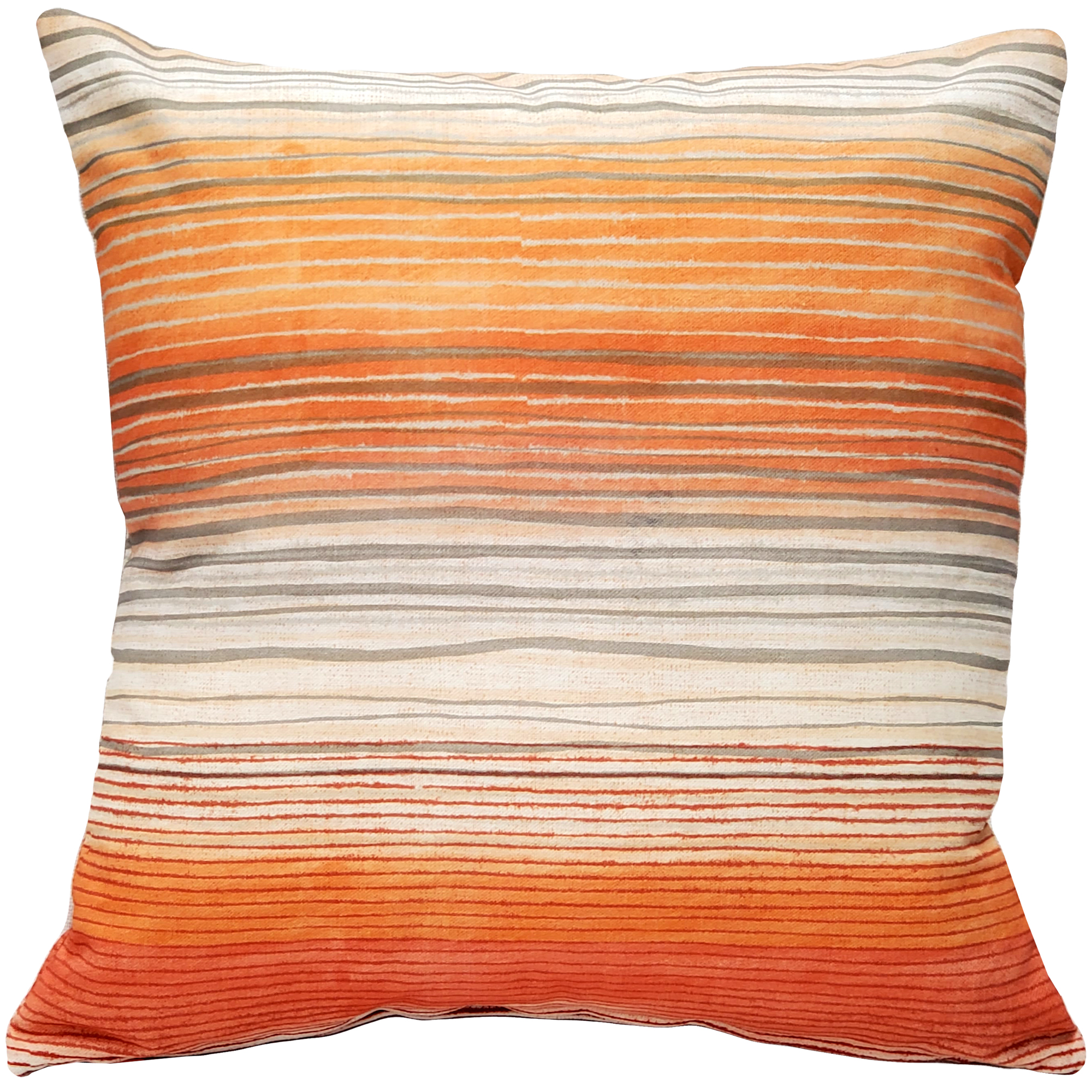 Sedona Stripes Orange Throw Pillow 17x17 Pillow Decor