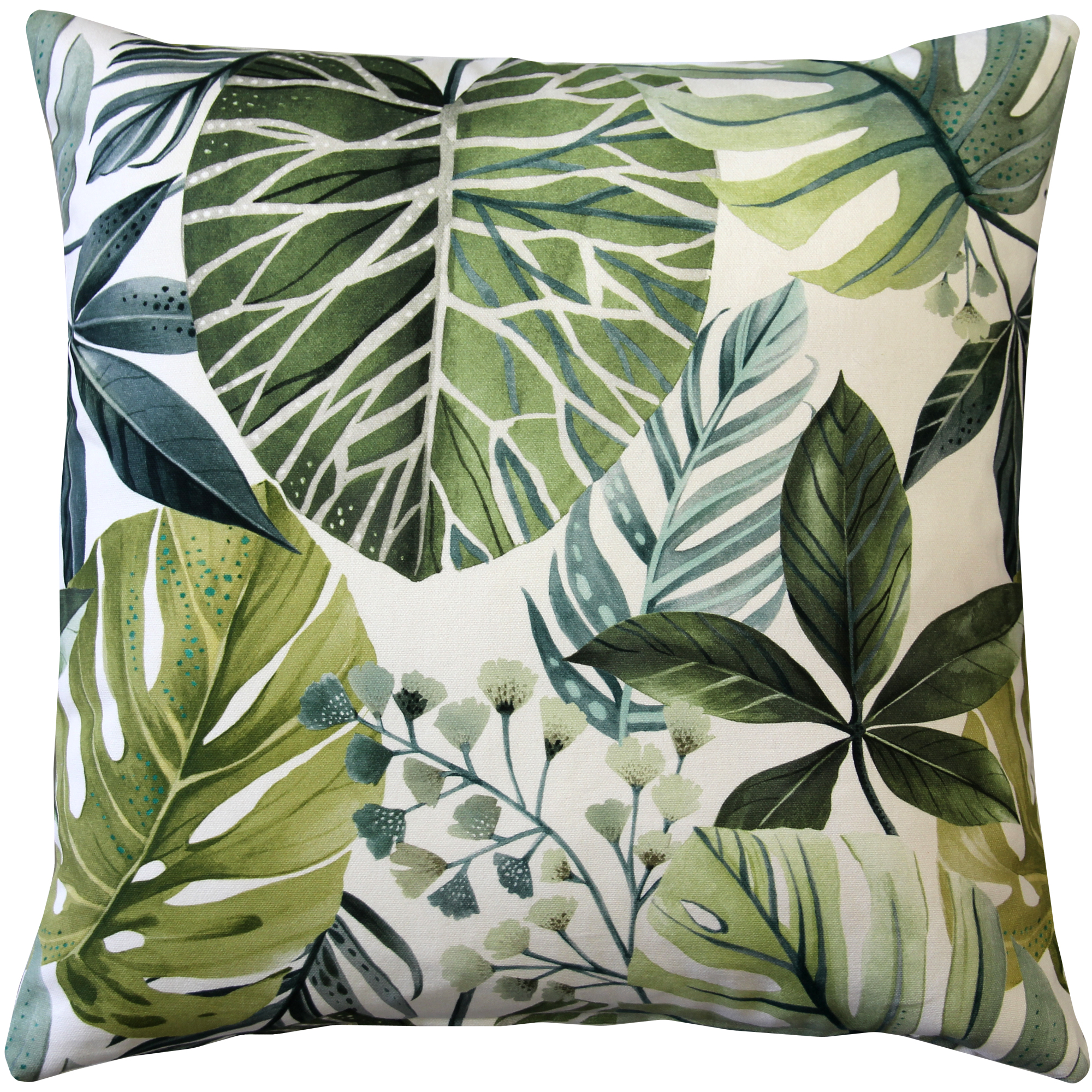 Leaf print shop cushions