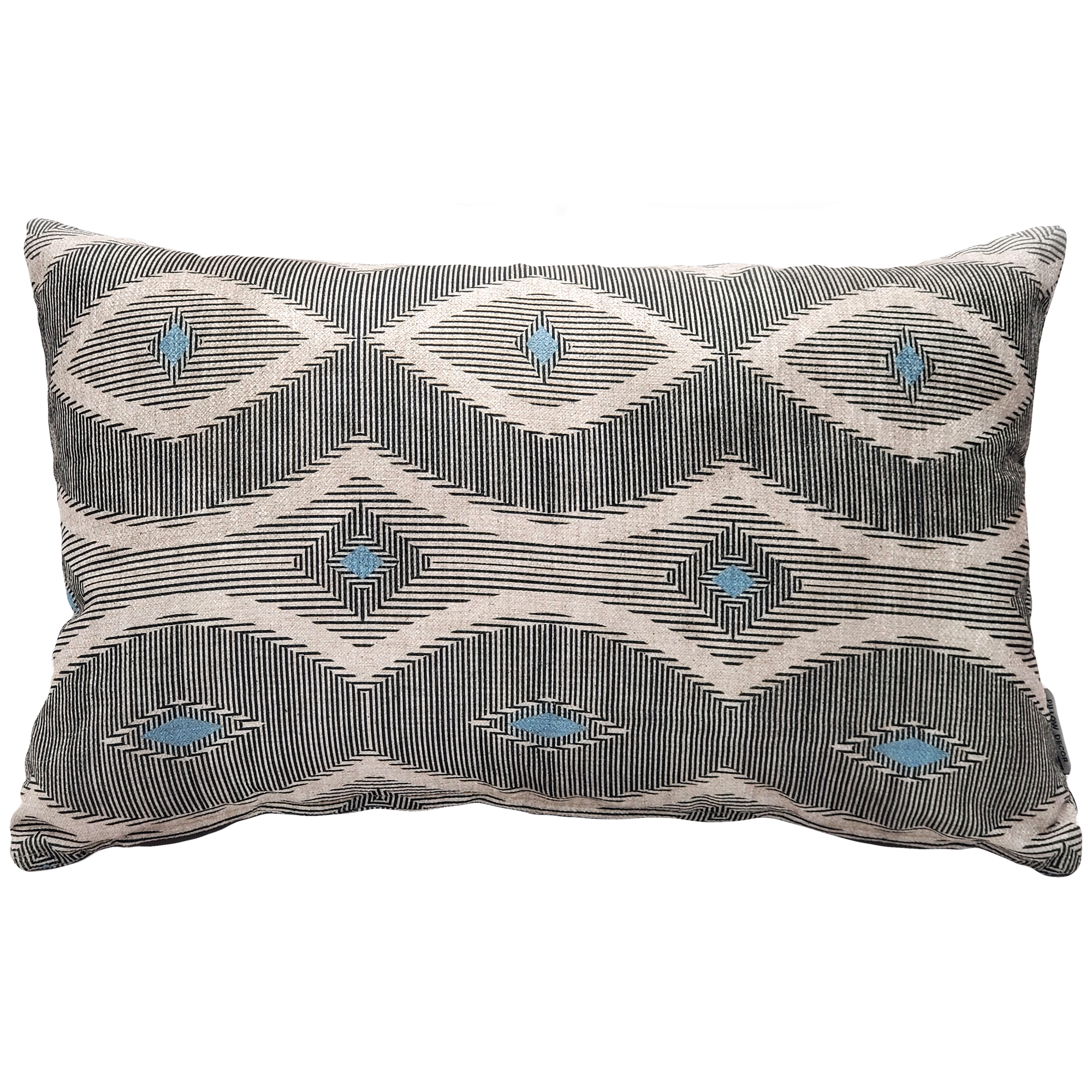 Desmond Blue Diamond Pillow 12x20 Pillow Decor