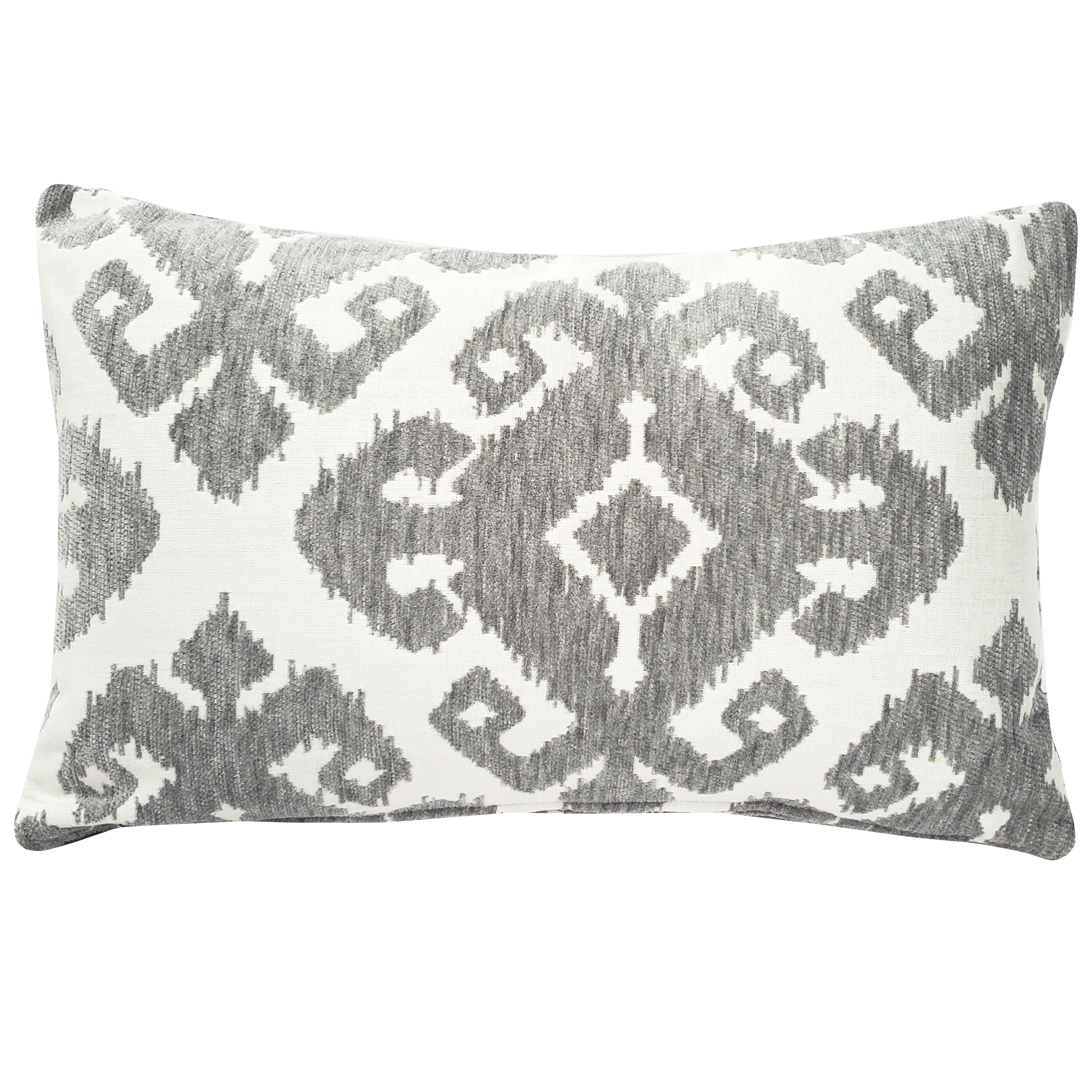 Insignia Gray Outdoor Throw Pillow 12x19