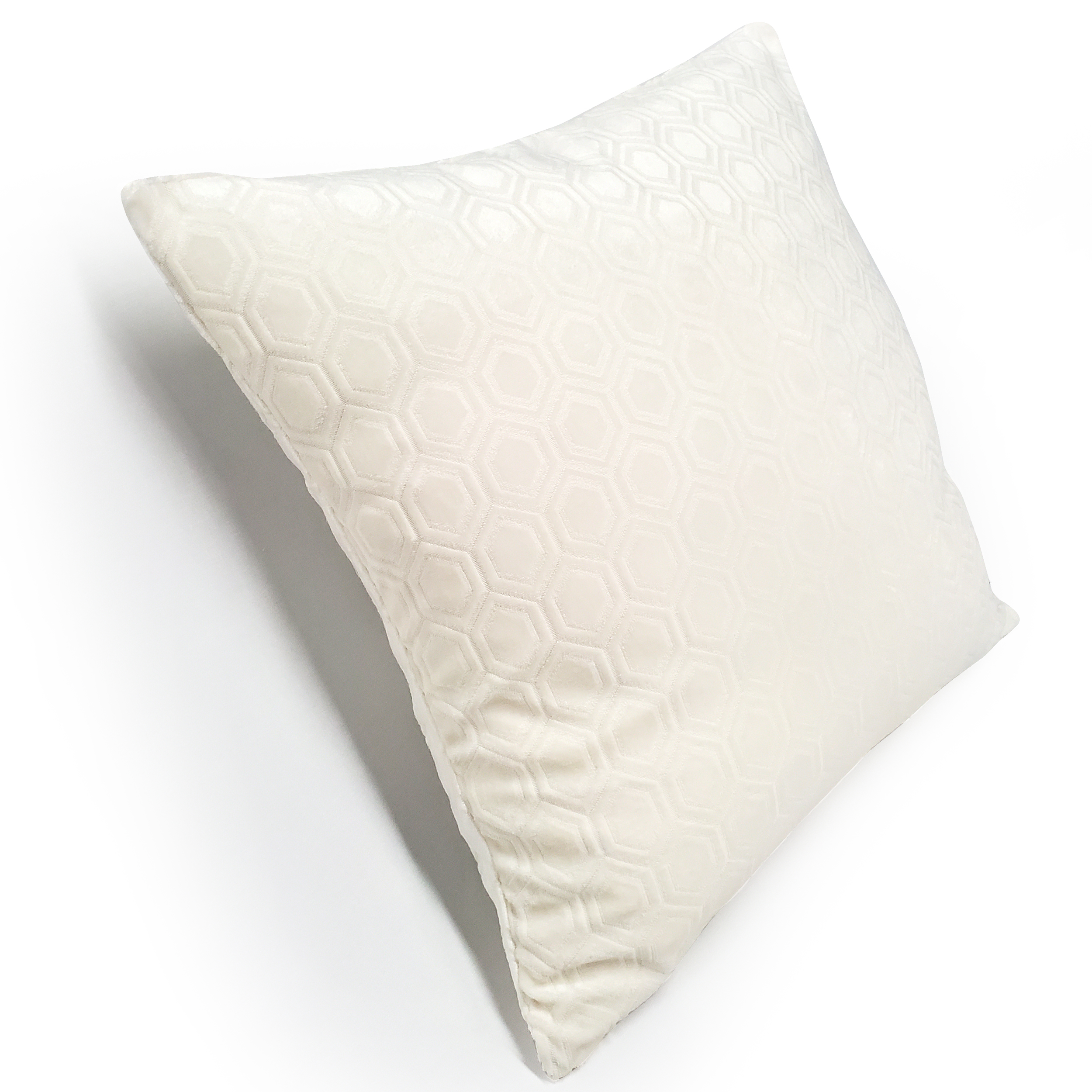 Hexa Icing Cream Velour Throw Pillow 18x18