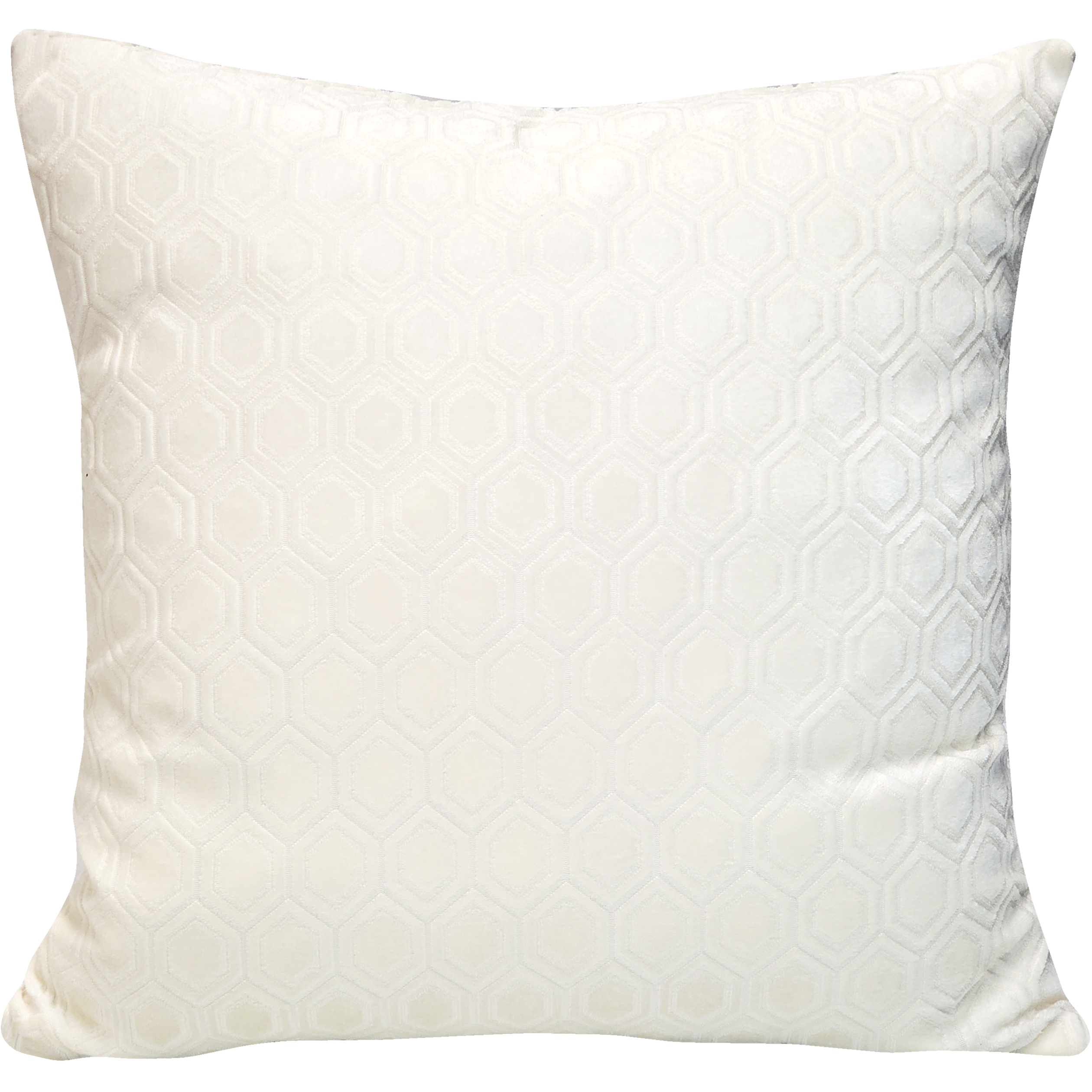 Hexa Icing Cream Velour Throw Pillow 18x18