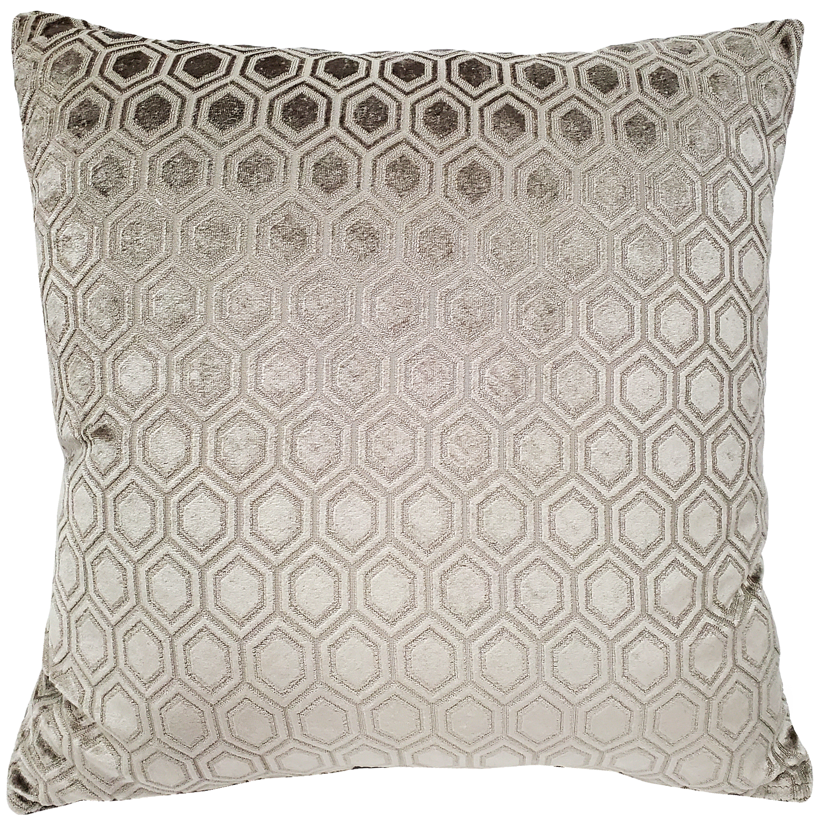 Hexa Icing Cream Velour Throw Pillow 18x18