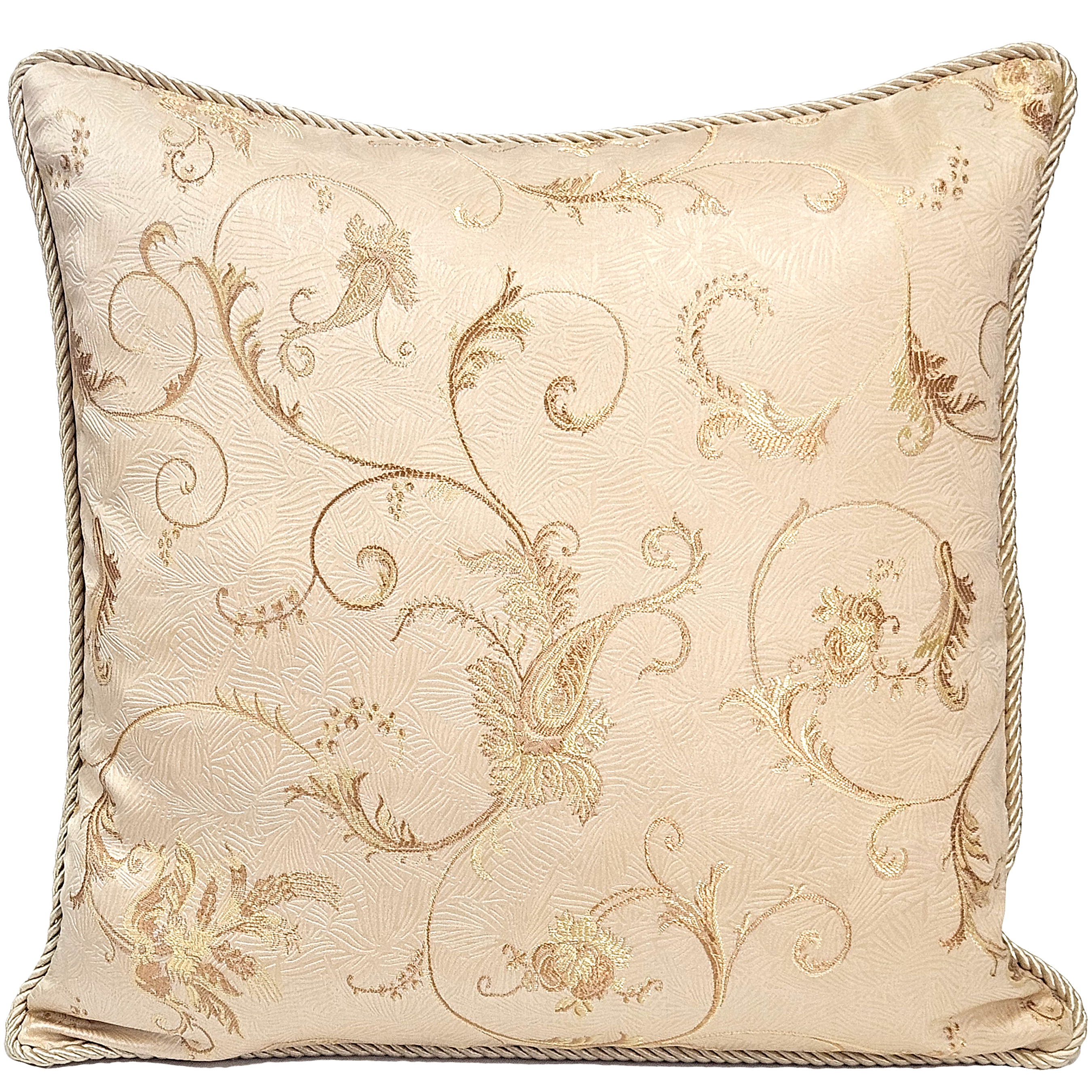 Garden of Eden Luxury Brocade Throw Pillow - Thumbnail 3