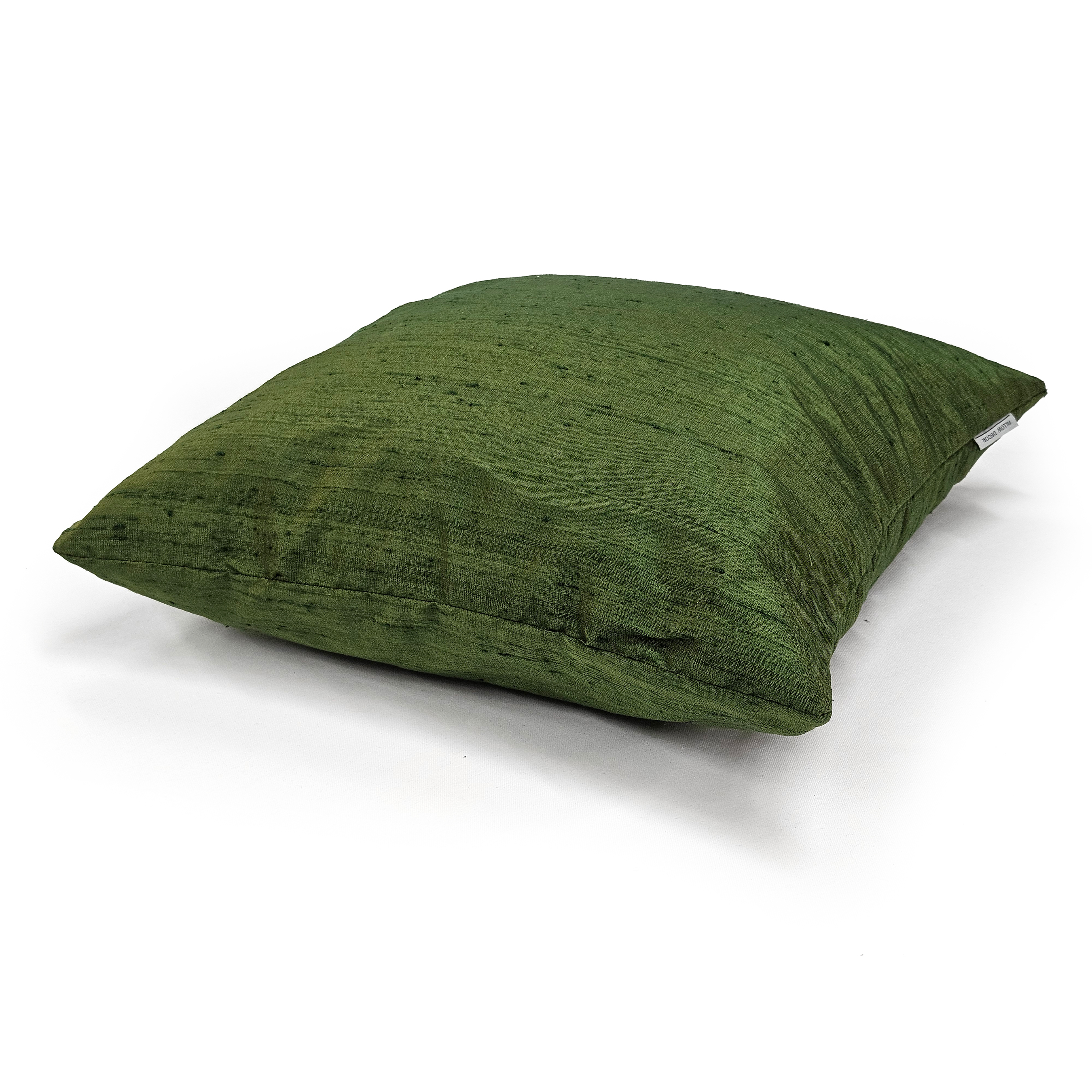 Sankara Avocado Green Silk Throw Pillow 16x16 | Pillow Decor