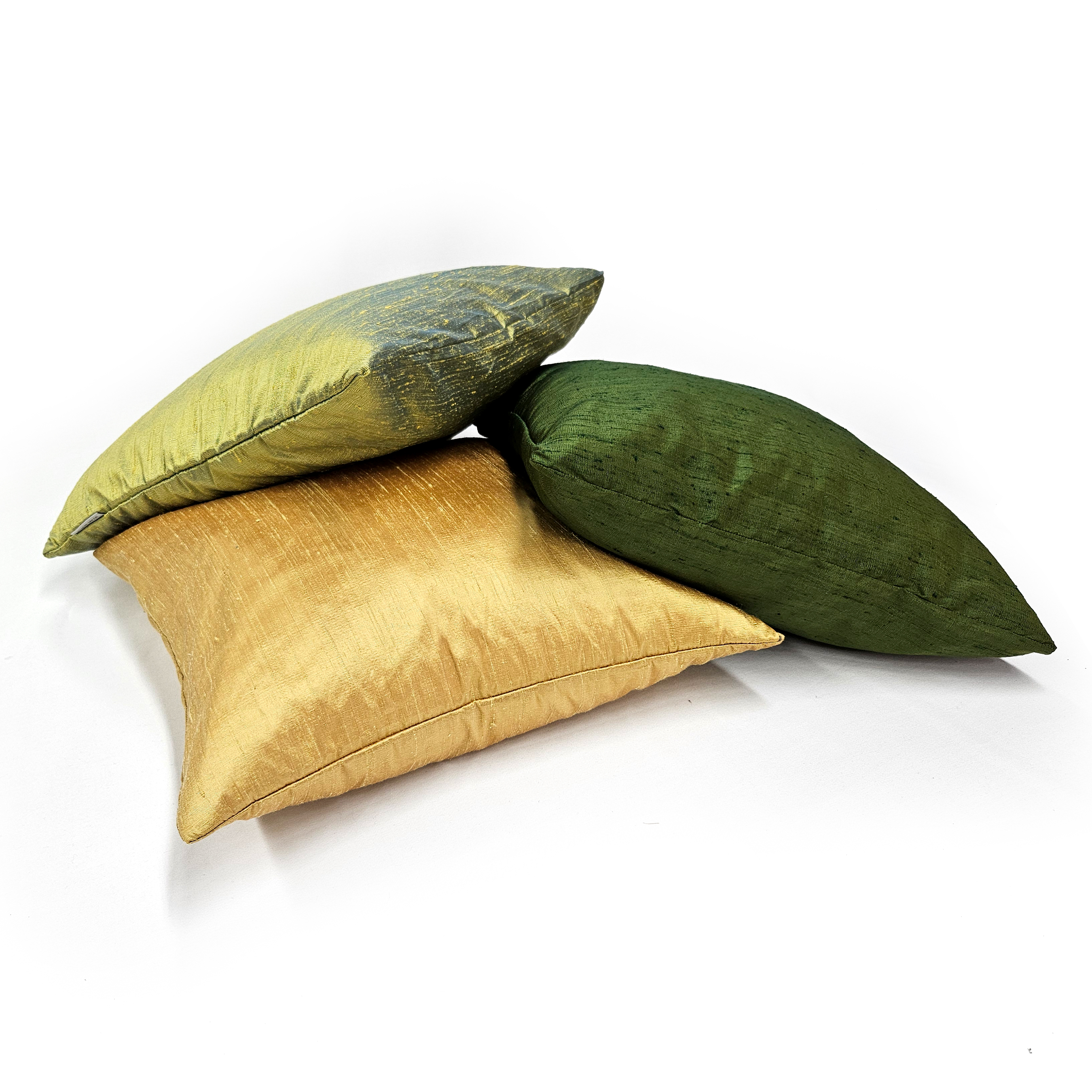 Sankara Avocado Green Silk Throw Pillow 16x16 | Pillow Decor