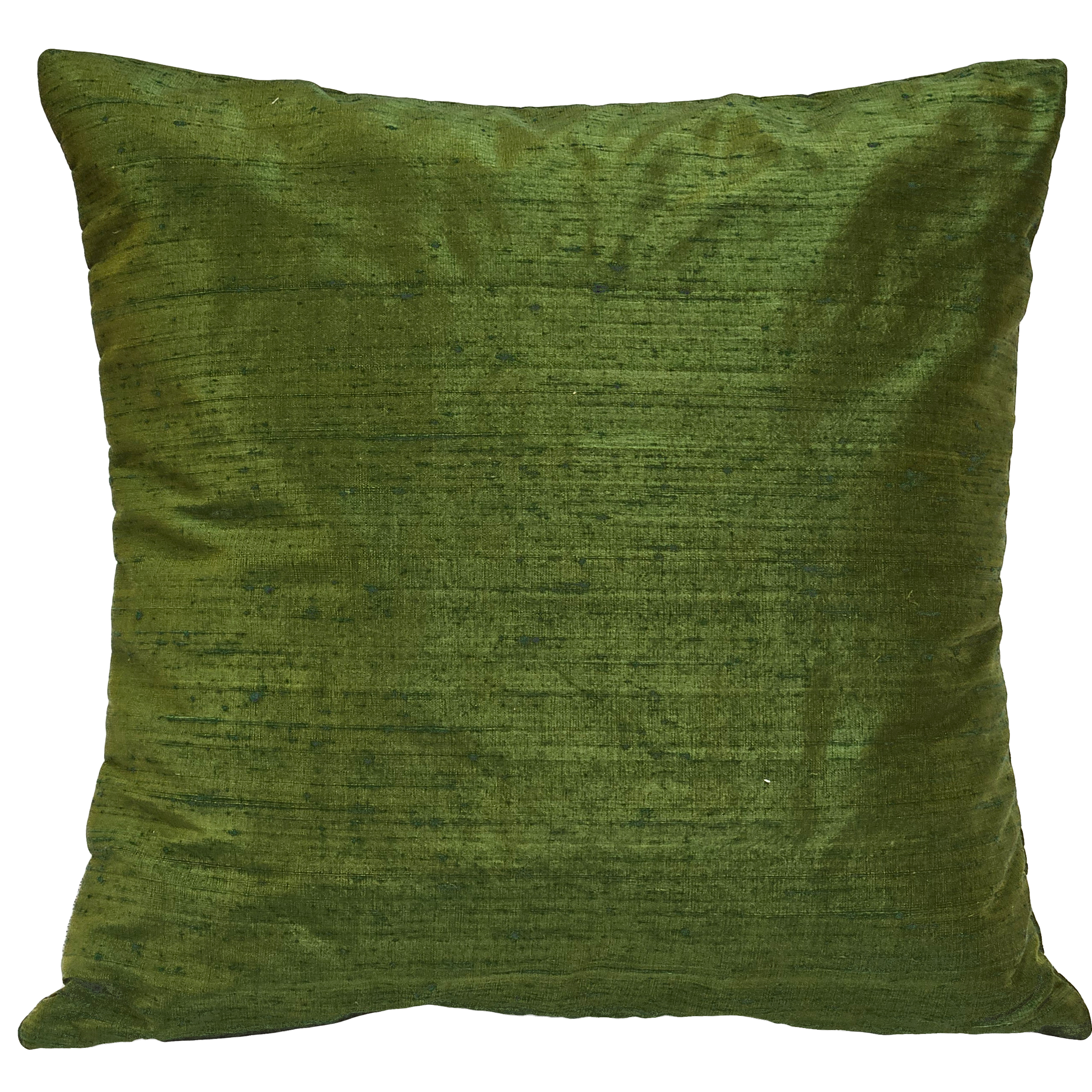 Sankara Avocado Green Silk Throw Pillow 16x16 | Pillow Decor