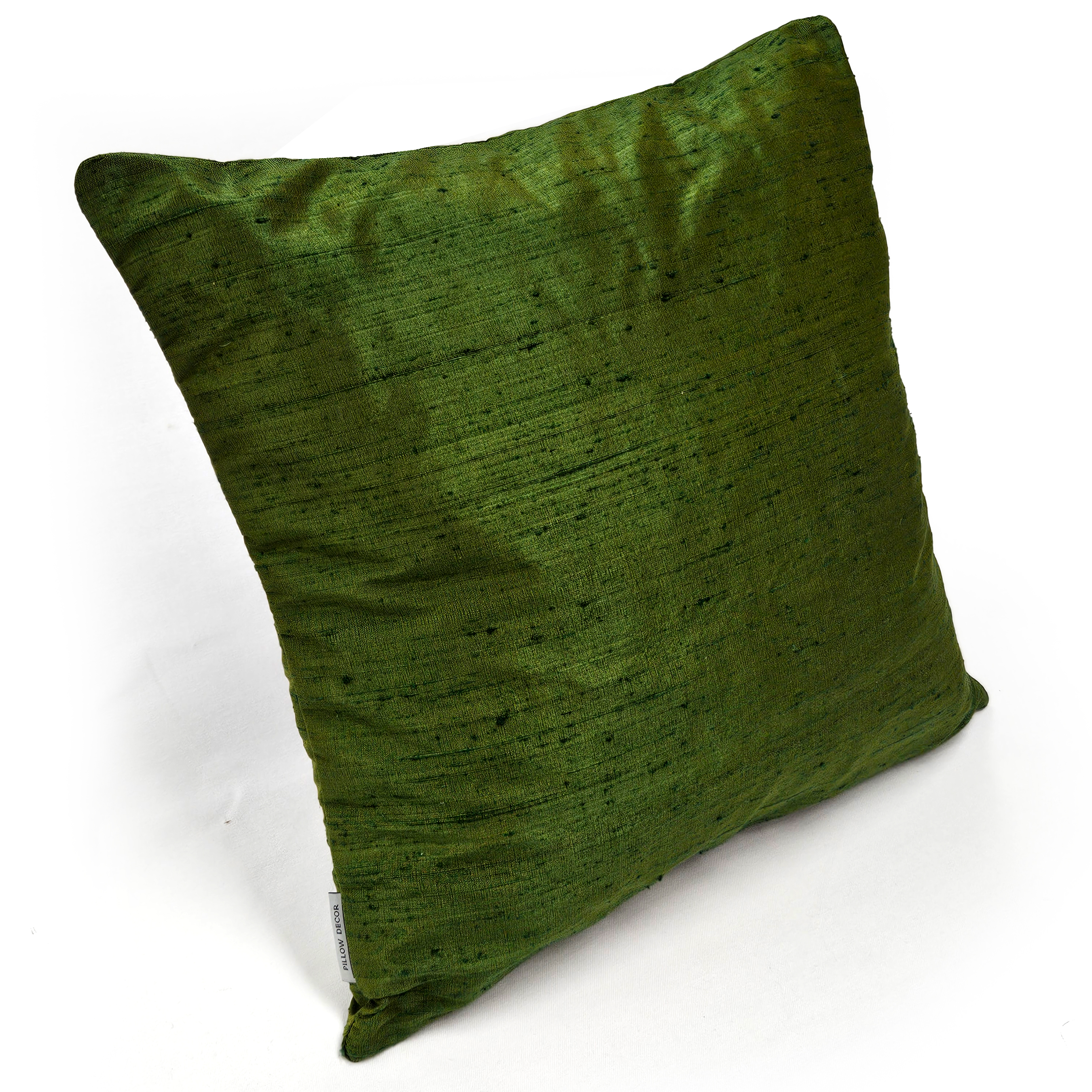 Sankara Avocado Green Silk Throw Pillow 16x16 | Pillow Decor