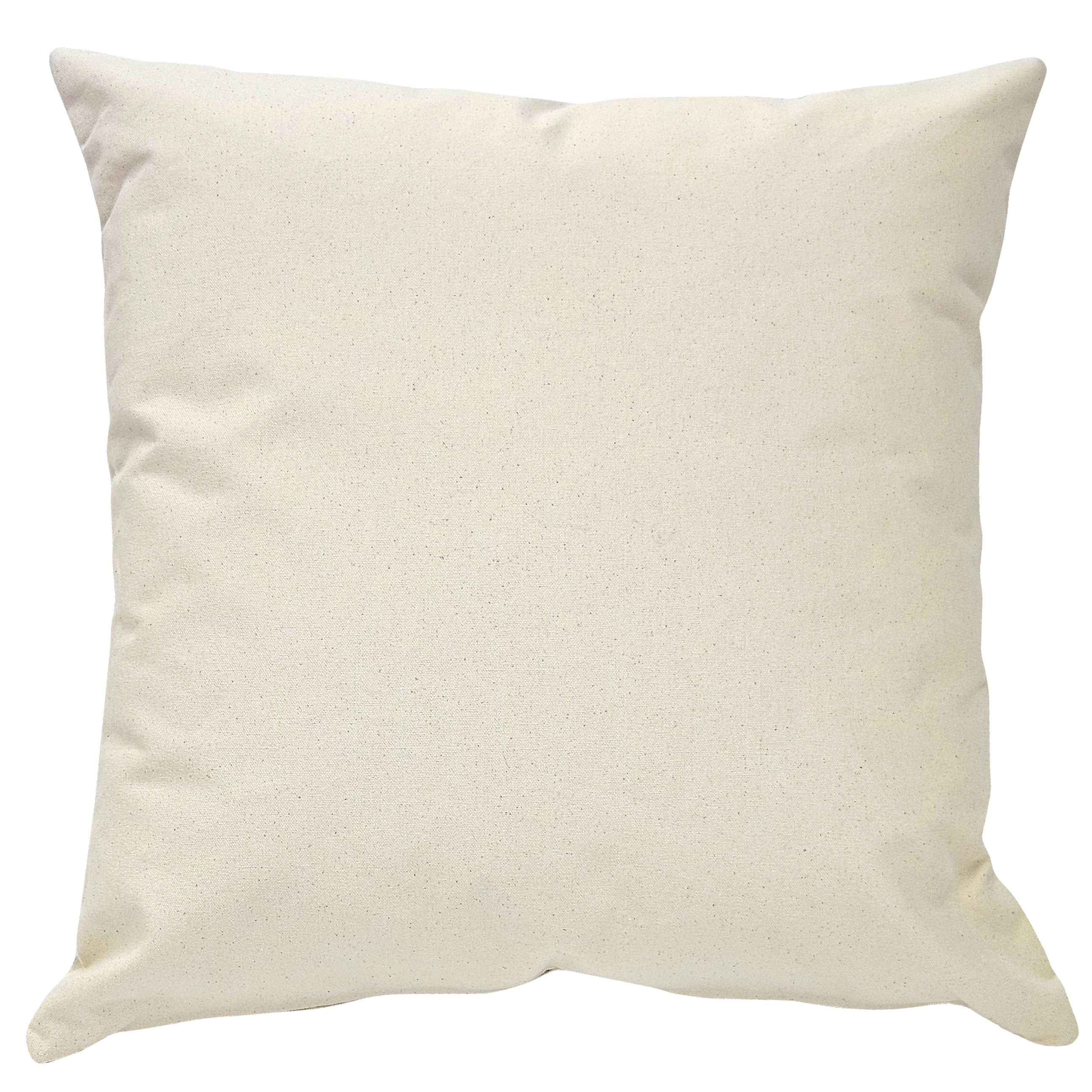 Natural Heavy Cotton Canvas Square Throw Pillow 20x20 | Pillow Decor