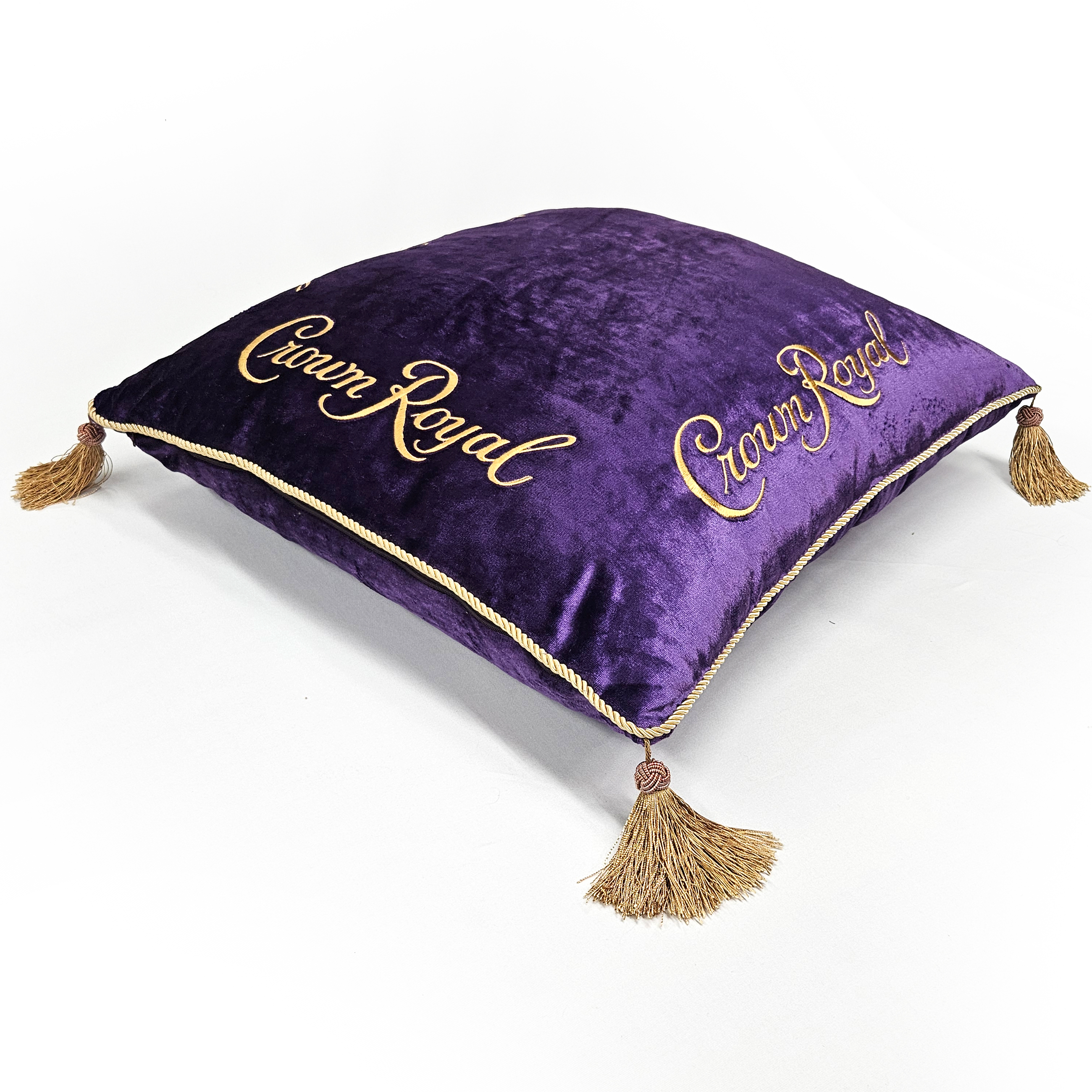 Crown Royal Classic Purple Velvet Throw Pillow 24x24 | Pillow Decor