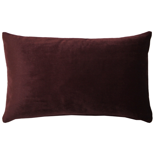 Seigaiha Scallop Textured Velvet Burgundy Throw Pillow 12x19