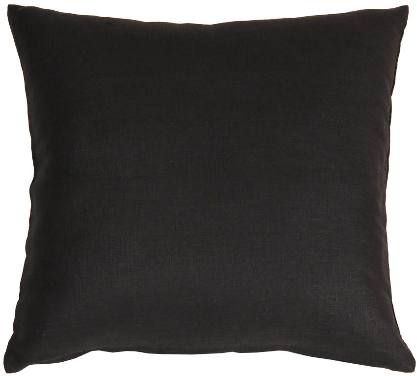 Tuscany Linen Black Throw Pillow 20x20 | Pillow Decor