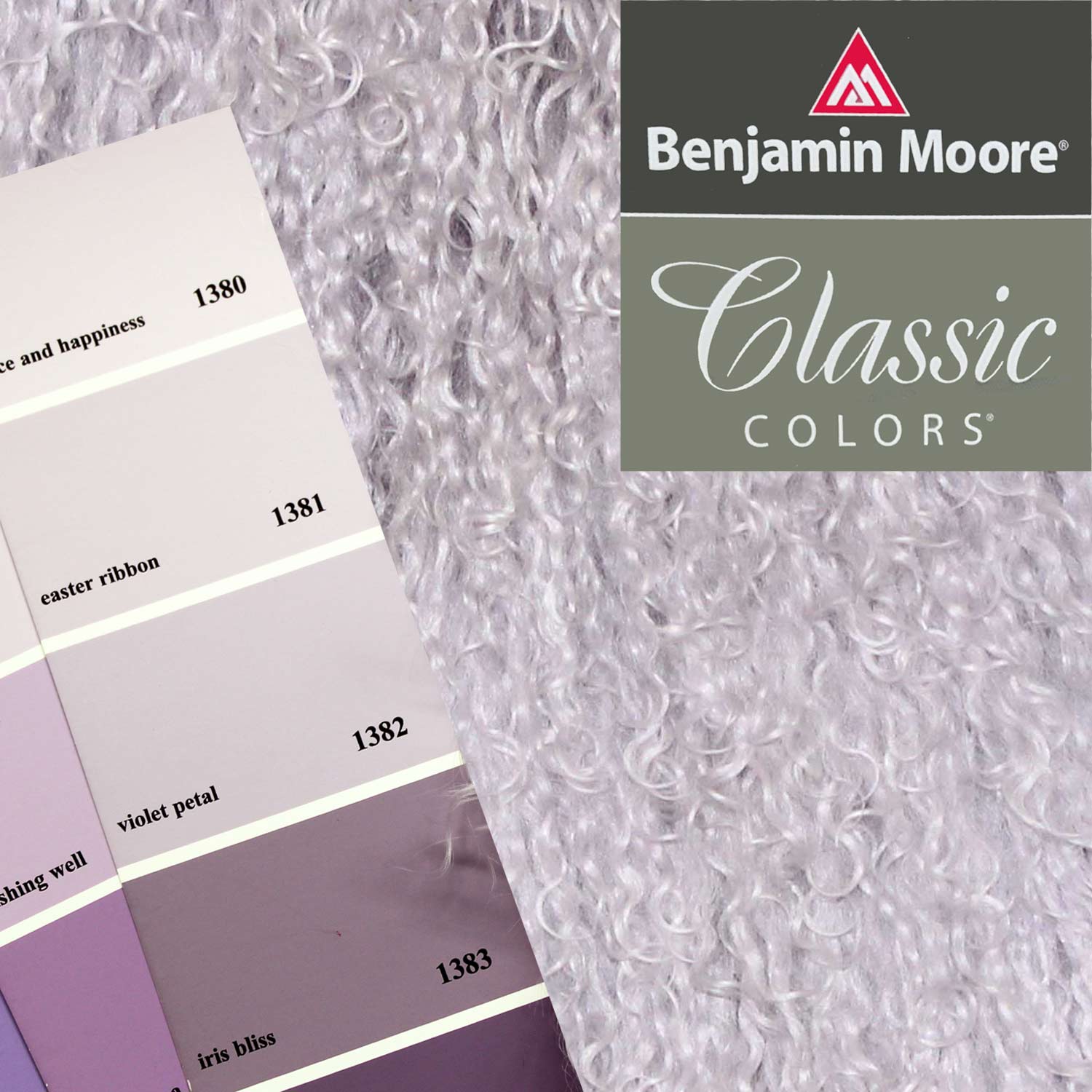 Benjamin Moore Color Match for the Mongolian Sheepskin Light Violet Throw Pillow