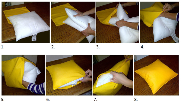 How to stuff a pillow cover
