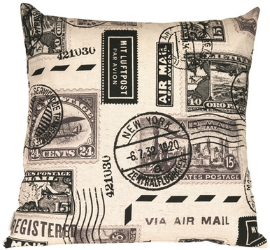 Vintage Roman Postage Stamp | Home Décor 18x12 | Pillow Cover | Vintage | Postcard Pillow | Farmhouse Decor | Throw Pillows - UniikPillows Cover Only