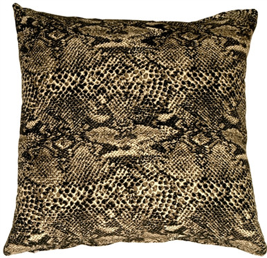 Pillow Decor - Snake Print Cotton Large Throw Pillow