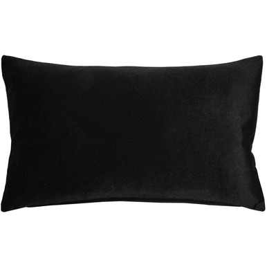 Castello Black Velvet Throw Pillow 12x20 Pillow Decor