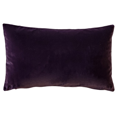 Royal Velvet Pillow in Purple with Gold Trim and Tassels, 16