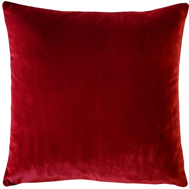 Castello Red Velvet Throw Pillow 17x17 Pillow Decor