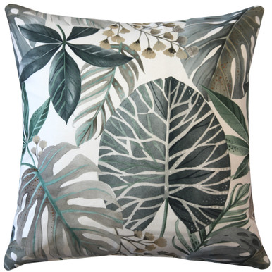 Thai Garden Green Leaf Throw Pillow 12x20 - Pillow Decor