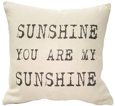 You Are My Sunshine 20 X 20 Pillow Cover // Everyday // Love // Throw  Pillow // Gift // Accent // Cushion Cover 