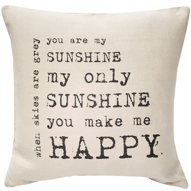 You Are My Sunshine 20 X 20 Pillow Cover // Everyday // Love // Throw  Pillow // Gift // Accent // Cushion Cover 