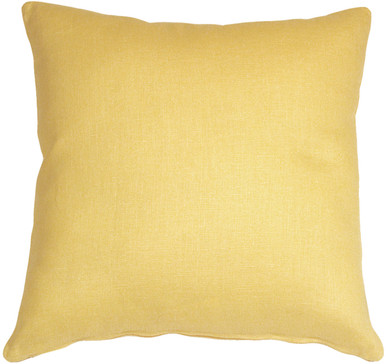 Pale Yellow Pillow Square Linen Feel Yellow Throw Plain Solid