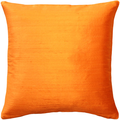 Pillow Decor - Sankara Deep Yellow Silk Throw Pillow 18x18