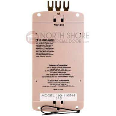 Allstar 110548 MVP 1 Channel 318 Mhz Receiver