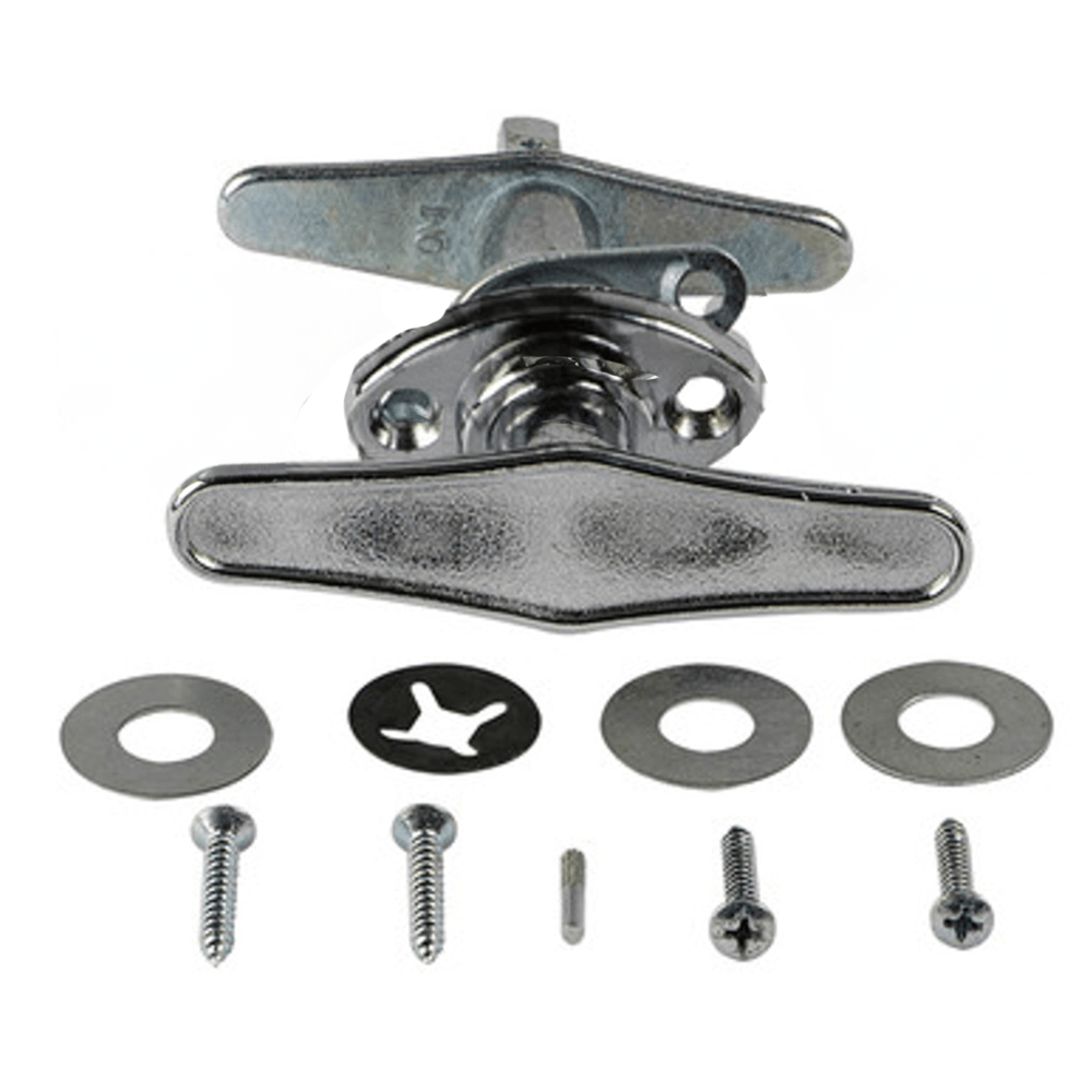 Garage Door Blank T Handle Set – Chrome Finish | Fits Up to 2
